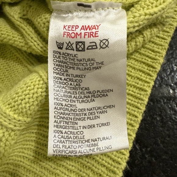 Urban Outfitters iets frans Cable Knit Sweater – Lime Green – Size Small - Picture 4 of 9
